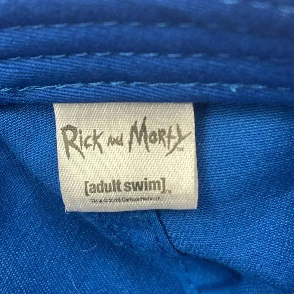 Rick and Morty Hat Unisex OS Adult Swim Blue Embroidered Patch EUC